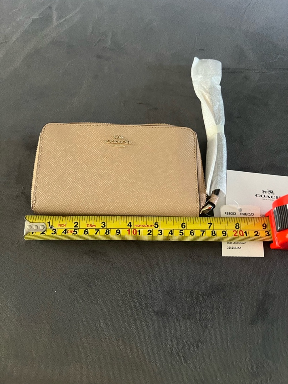 NWT Coach Zip Around Wallet in Light Taupe - Picture 6 of 8